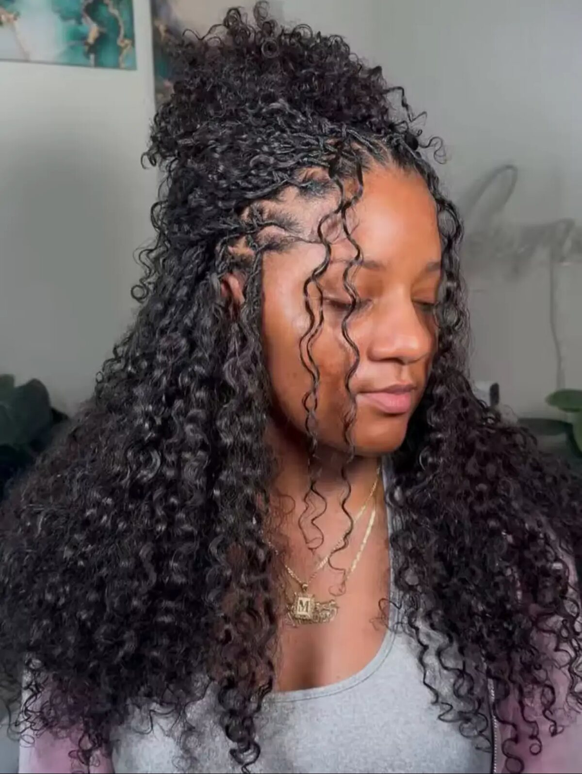 Small Boho Braids Midback hairstyle inspiration
