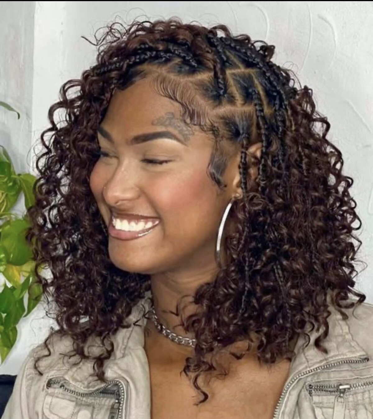 Medium Boho Braids Midback hairstyle inspiration