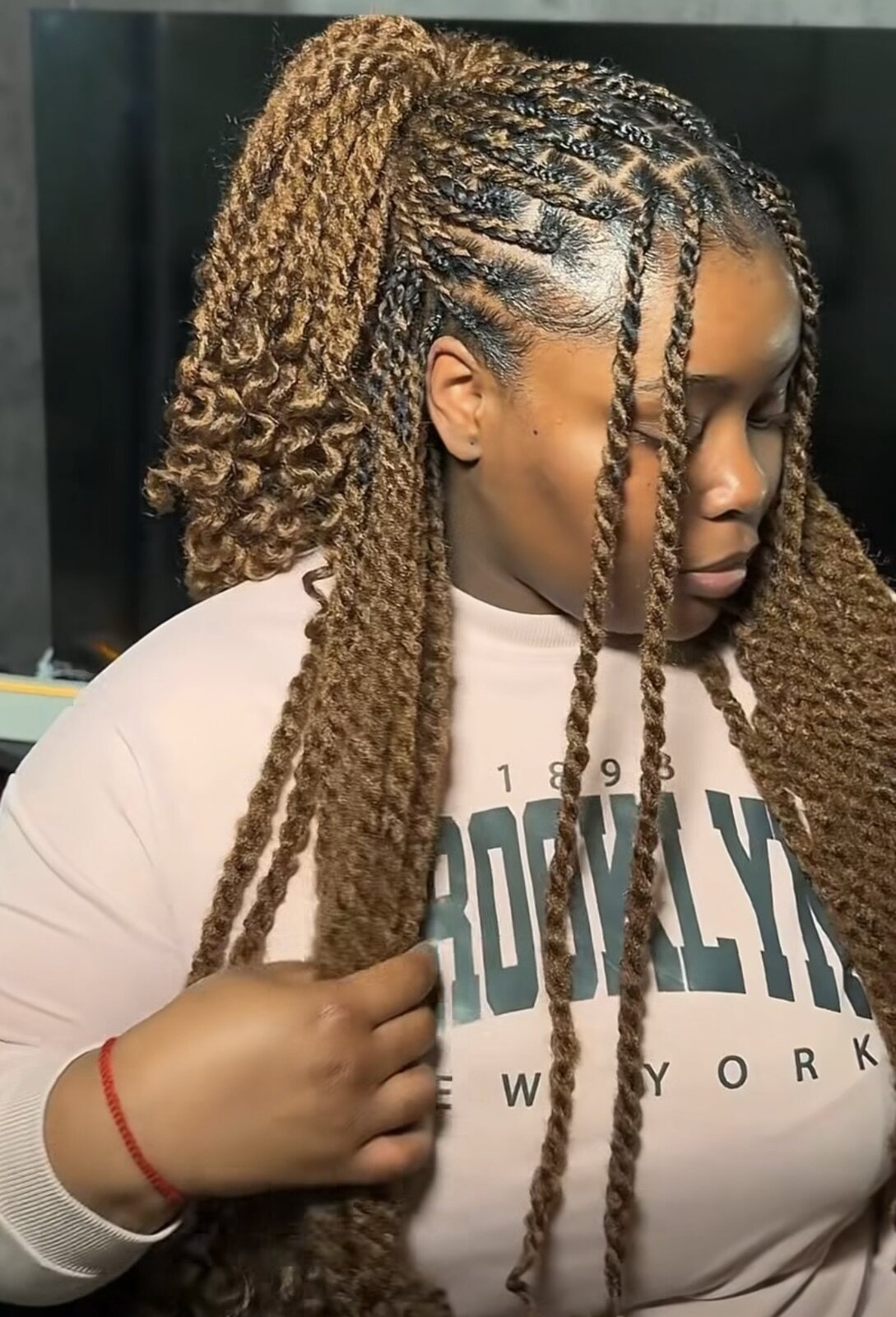 Medium Senegalese Twists Midback hairstyle inspiration